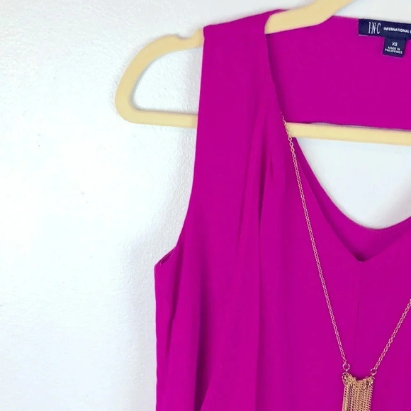 I.N.C  V-Neck Sleeveless Low High Hem Dress - Picture 8 of 10